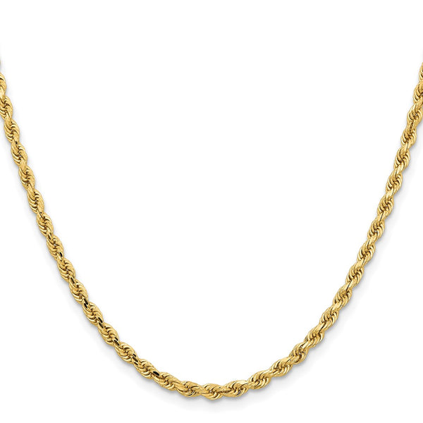 14KT Yellow Gold 16-inch 3.25MM Rope Chain