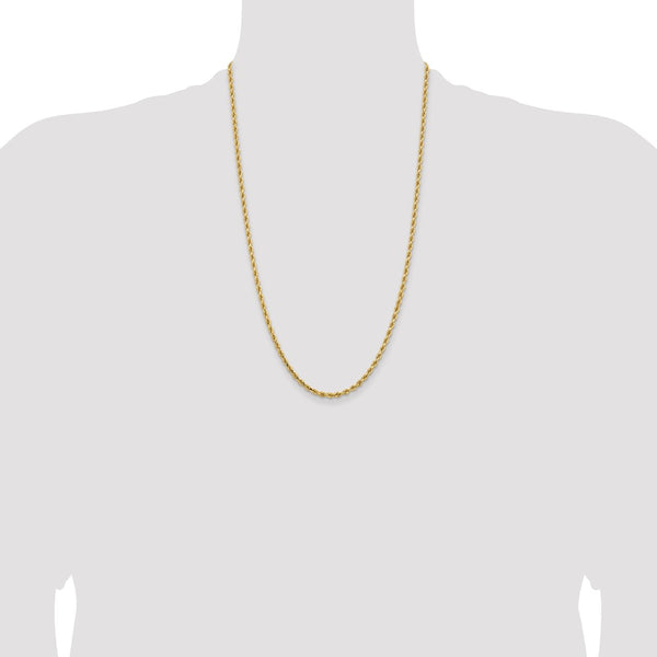 14KT Yellow Gold 26-inch 3.25MM Rope Chain