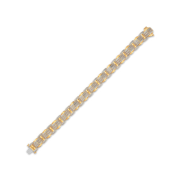 1/2 CTW Diamond 8.5-inch Bracelet in Gold Plated Sterling Silver