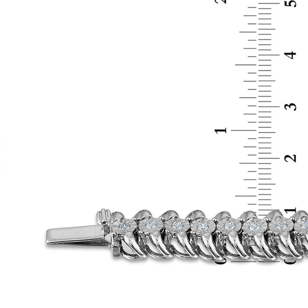 1 CTW Diamond 7.5-inch Tennis Bracelet in Sterling Silver