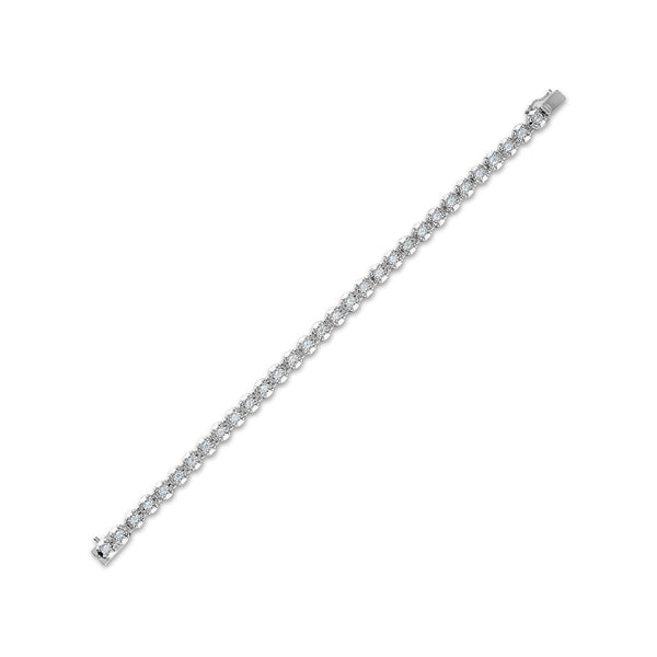 1 CTW Diamond 7.5-inch Tennis Bracelet in Sterling Silver