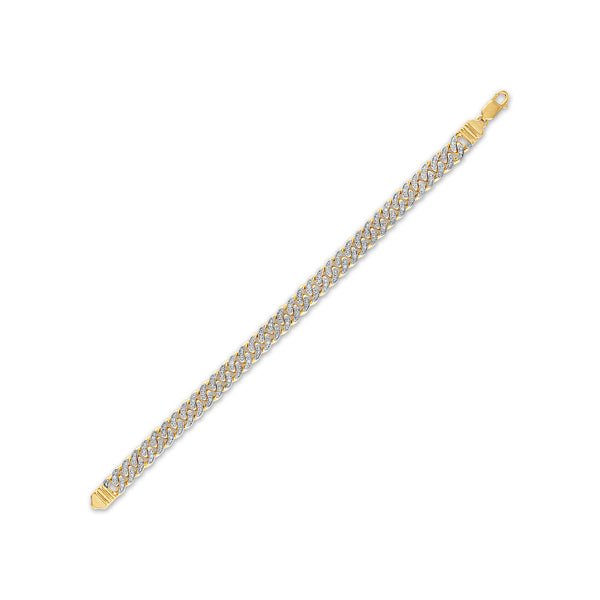 Luxe Layers 1/3 CTW Diamond Cuban Link 8.5-inch Bracelet in Yellow Gold Plated Sterling Silver