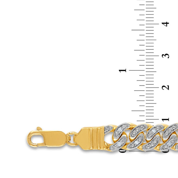 Luxe Layers 1/3 CTW Diamond Cuban Link 8.5-inch Bracelet in Yellow Gold Plated Sterling Silver