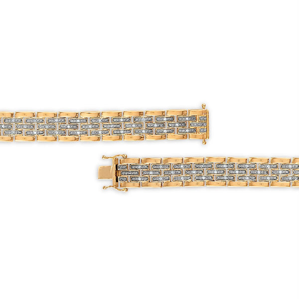 1/3 CTW Diamond 7.25-inch Bracelet in Yellow Gold Plated Sterling Silver