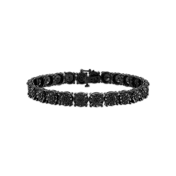 1/4 CTW Diamond Tennis Bracelet in Black Rhodium Plated Sterling Silver