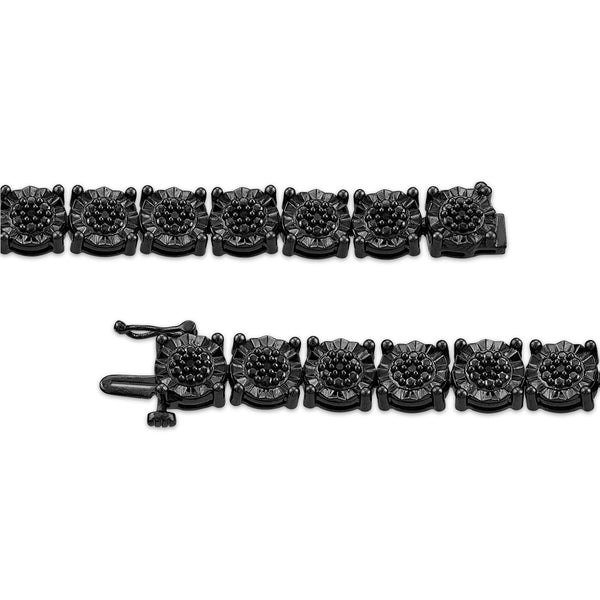 1/4 CTW Diamond Tennis Bracelet in Black Rhodium Plated Sterling Silver