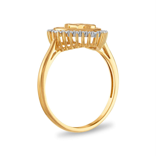 1/12 CTW Diamond Quinceanera Heart Ring in 10KT Yellow Gold