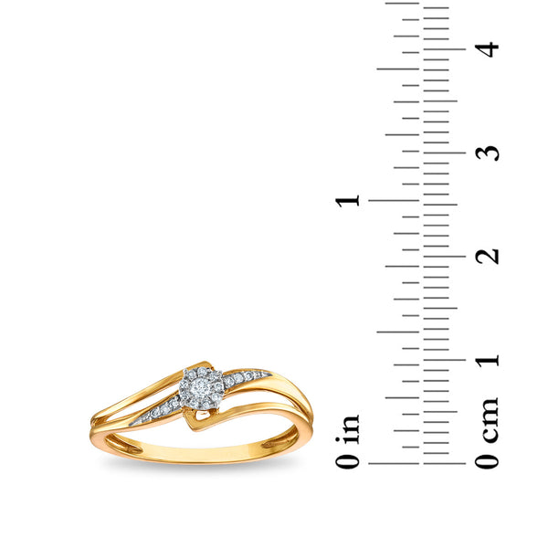 1/12 CTW Diamond Ring in 10KT Yellow Gold