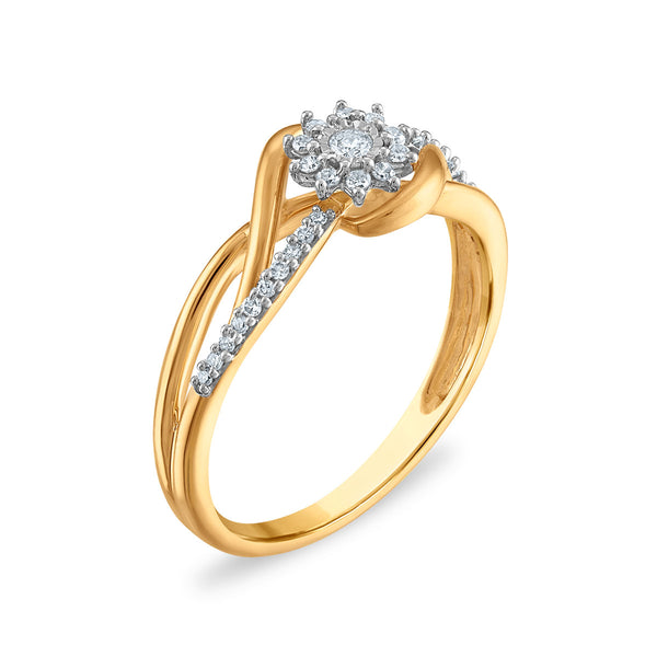 Diamond Accent Ring in 10KT Yellow Gold