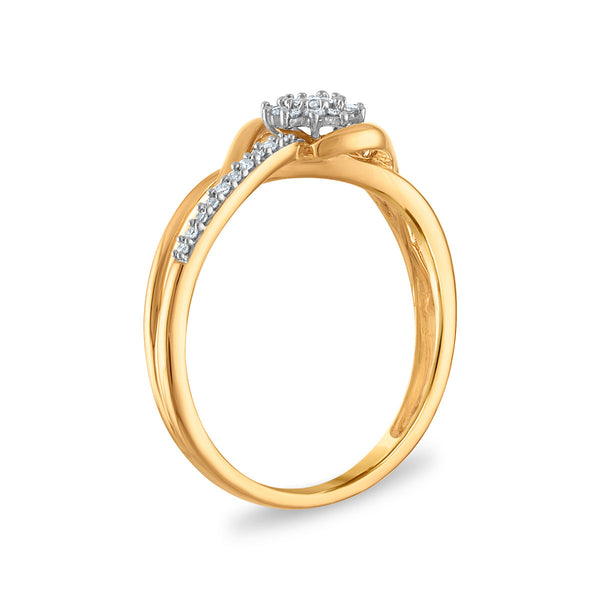 Diamond Accent Ring in 10KT Yellow Gold