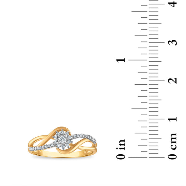 Diamond Accent Ring in 10KT Yellow Gold