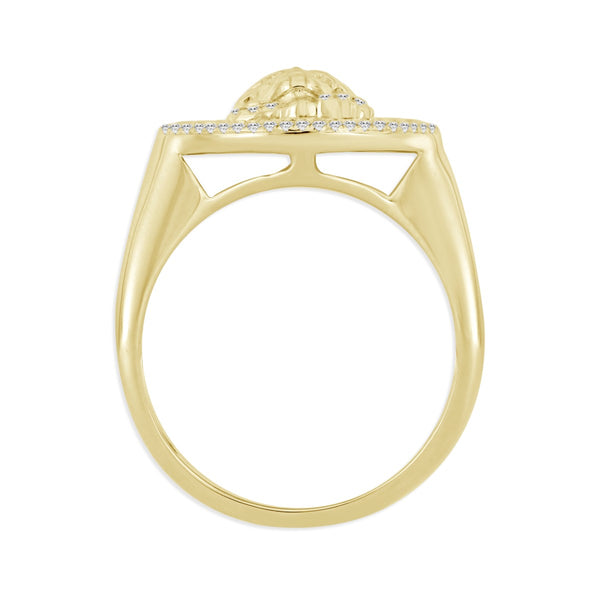 Titan by Adrian Gonzalez 10KT Yellow Gold 1/2 CTW Diamond Jesus Ring