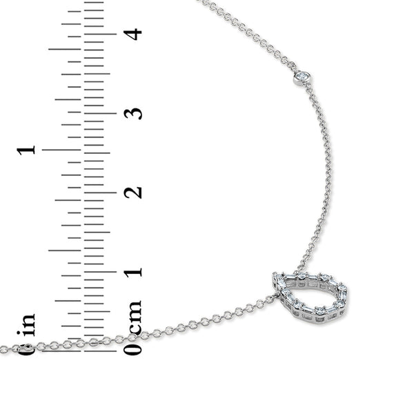 1/4 CTW Diamond Fashion Pear Shape 18-inch Necklace in 10KT White Gold