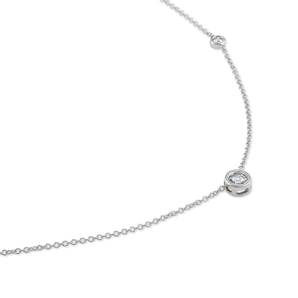 1/5 CTW Diamond Fashion Station 18-inch Necklace in 10KT White Gold