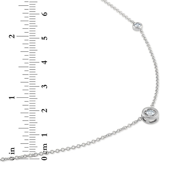 1/5 CTW Diamond Fashion Station 18-inch Necklace in 10KT White Gold