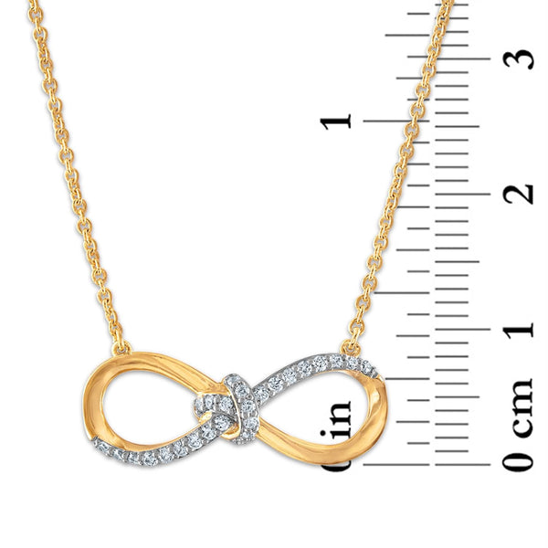 1/6 CTW Diamond Infinity 17.5-inch Necklace in 10KT Yellow Gold