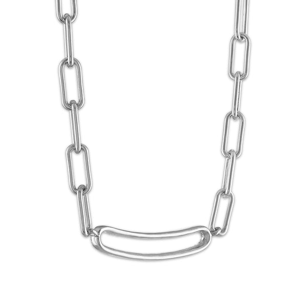 1/5 CTW Diamond Fashion 17-inch Necklace in Rhodium Plated Sterling Silver