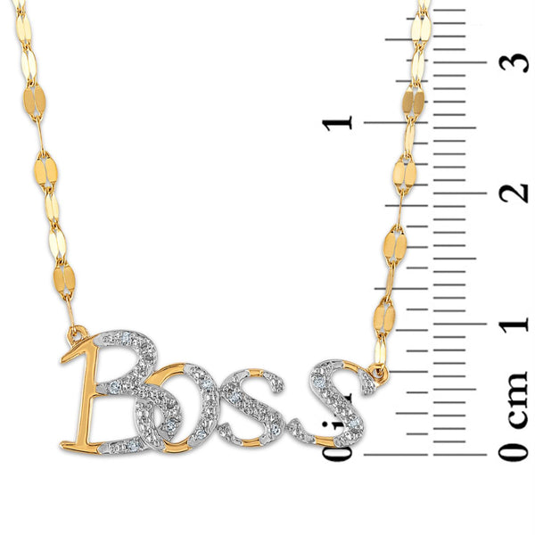 Diamond Accent 18-inch BOSS Necklace in 10KT Yellow Gold