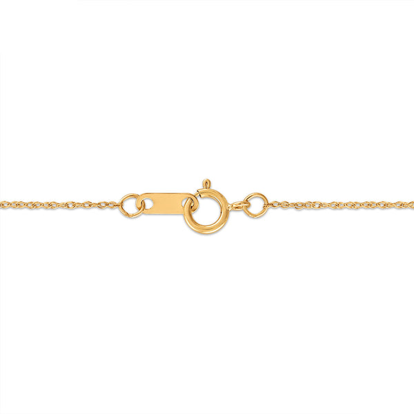 1/10 CTW Diamond Heartbeat Necklace in 10KT Yellow Gold