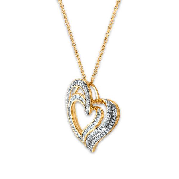 1/2 CTW Diamond Heart 18-inch Pendant in 10KT Yellow Gold