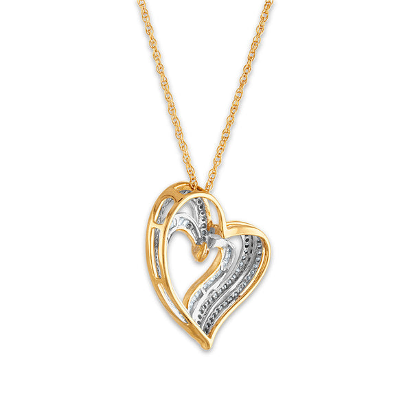 1/2 CTW Diamond Heart 18-inch Pendant in 10KT Yellow Gold