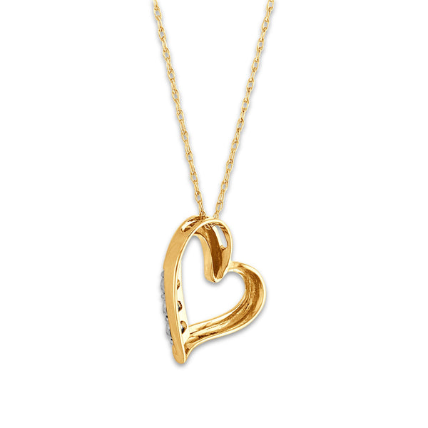 1/30 CTW Diamond Heart 18-inch Pendant in 10KT Yellow Gold