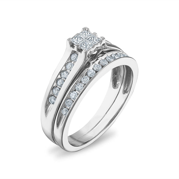 1/2 CTW Diamond Bridal Set in 10KT White Gold