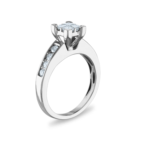 1 CTW Diamond Classic Bridal Set in 10KT White Gold