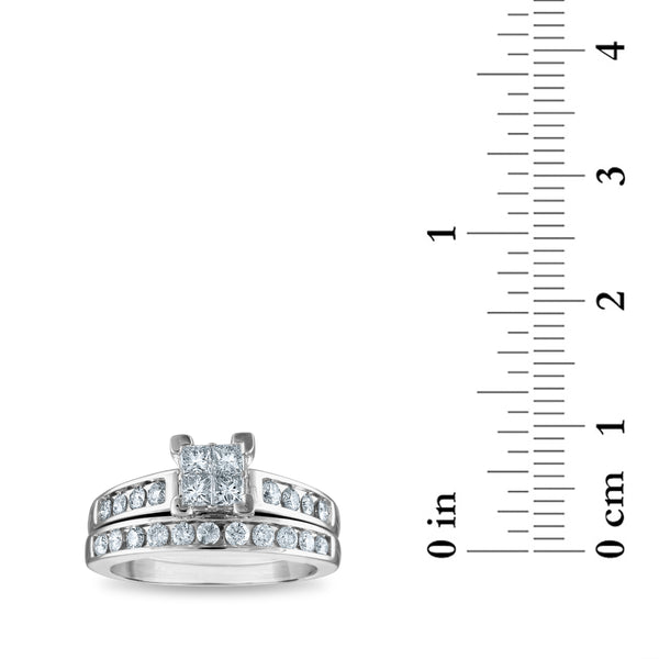 1 CTW Diamond Classic Bridal Set in 10KT White Gold