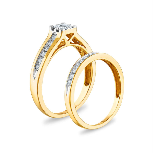 1/2 CTW Diamond Bridal Set in 10KT Yellow Gold