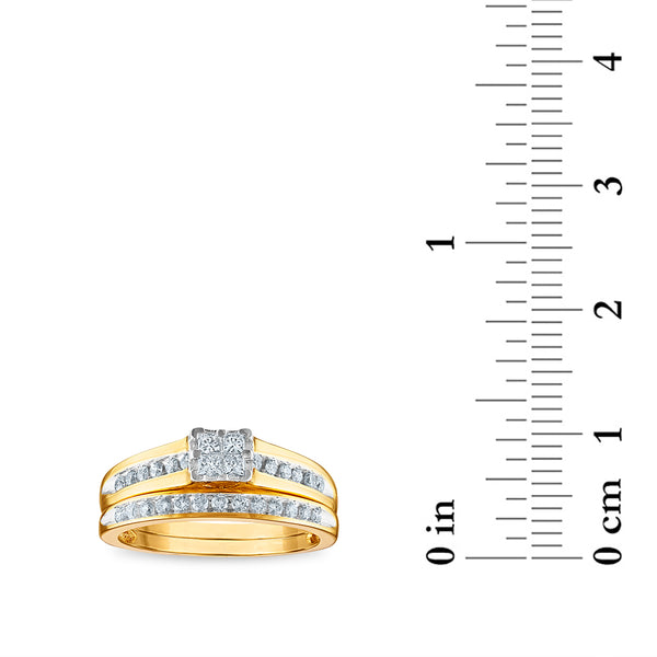 1/2 CTW Diamond Bridal Set in 10KT Yellow Gold