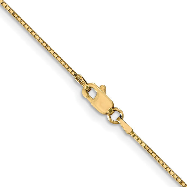 10KT Yellow Gold 18-inch 0.9MM Lobster Clasp Box Chain