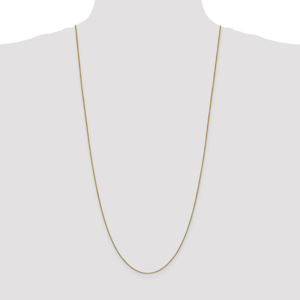 10KT Yellow Gold 30-inch 0.9MM Lobster Clasp Box Chain