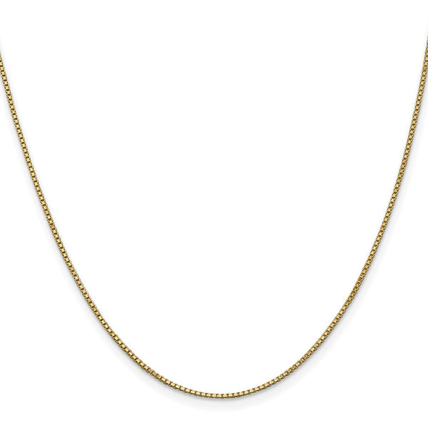 10KT Yellow Gold 18-inch 1MM Lobster Clasp Box Chain