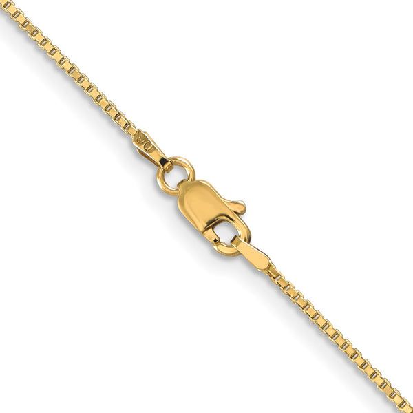 10KT Yellow Gold 18-inch 1MM Lobster Clasp Box Chain