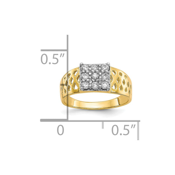 10KT Yellow Gold Cubic Zirconia Baby Ring; Size 1.5