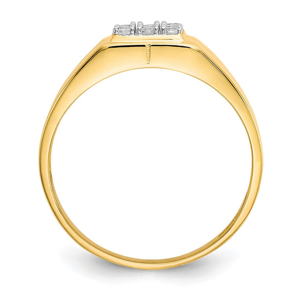 Cubic Zirconia Ring in 10KT Yellow Gold; Size 11