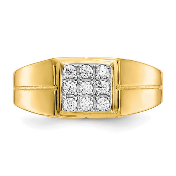 Cubic Zirconia Ring in 10KT Yellow Gold; Size 11