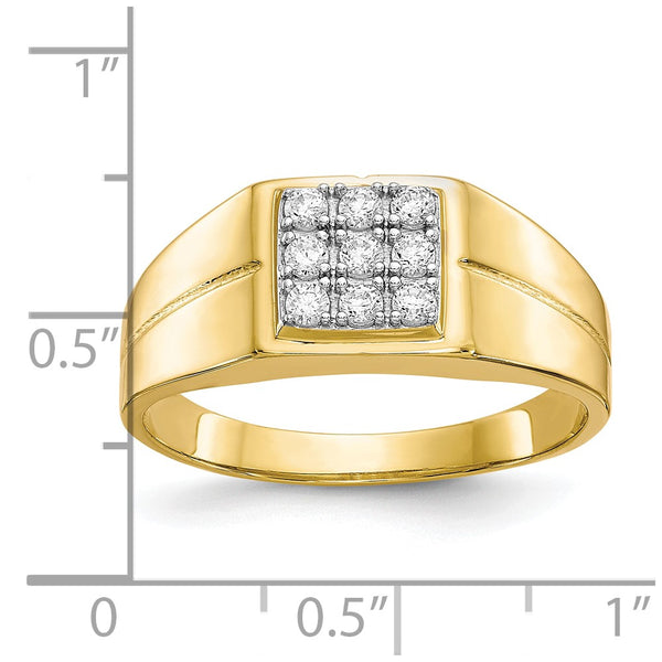 Cubic Zirconia Ring in 10KT Yellow Gold; Size 11