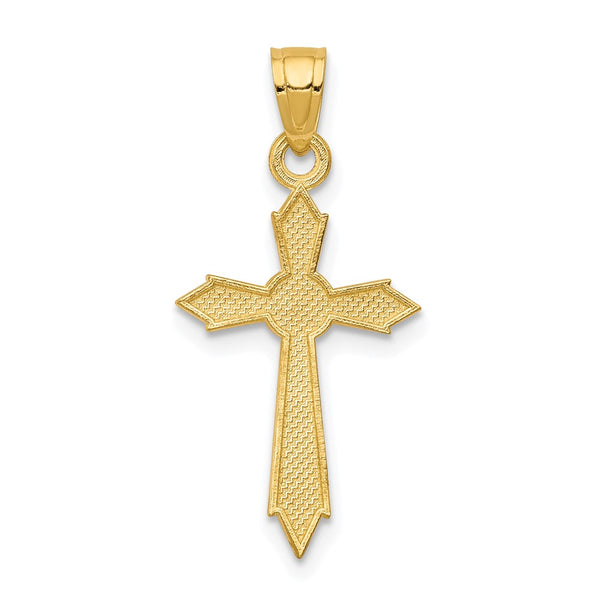 10KT Yellow Gold 25X12MM Cross Pendant. Chain Not Included