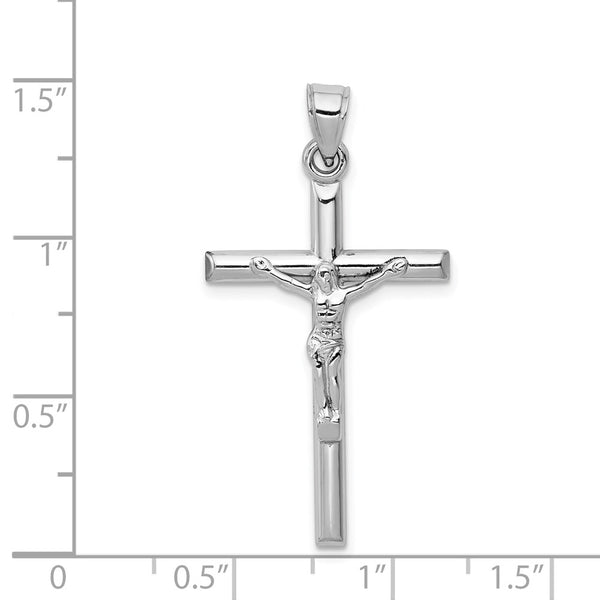 10KT White Gold 32X19MM Crucifix Cross Pendant. Chain Not Included