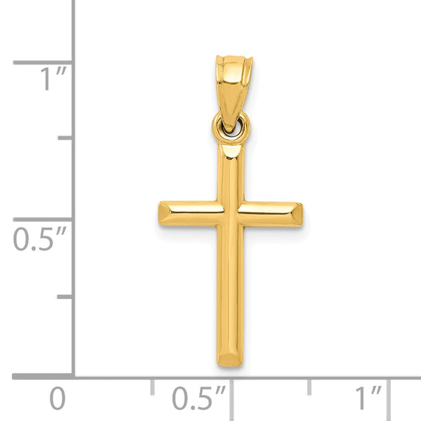 10KT Yellow Gold 19X11.77MM Cross Pendant. Chain Not Included