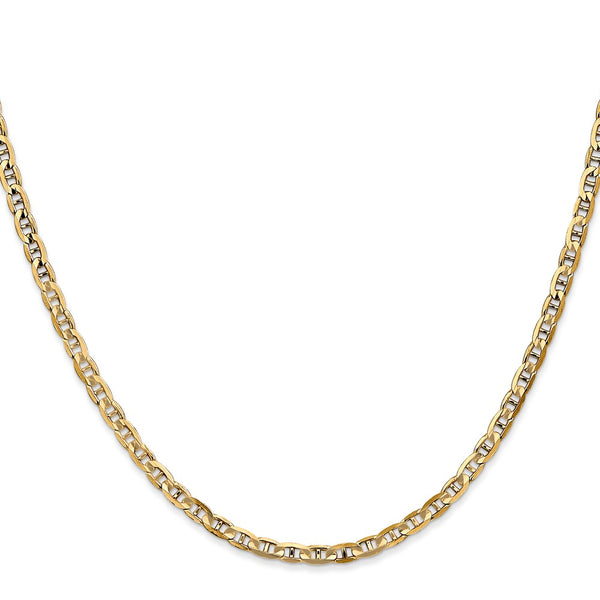 10KT Yellow Gold 22-inch 3MM Anchor Link Chain