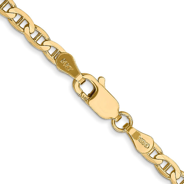 10KT Yellow Gold 16-inch 3MM Anchor Link Chain