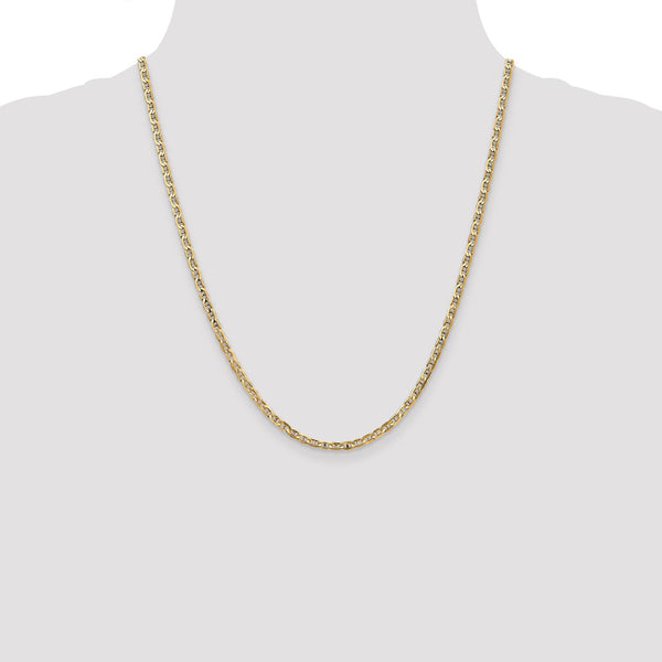 10KT Yellow Gold 22-inch 3MM Anchor Link Chain