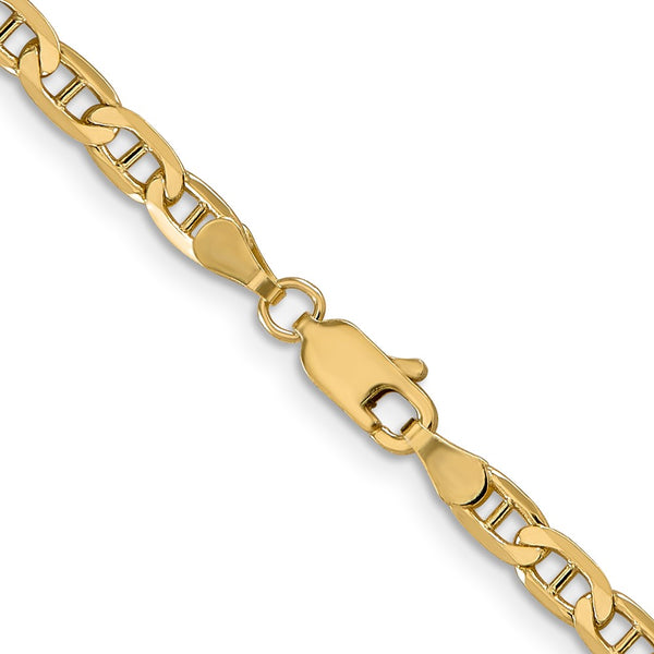 10KT Yellow Gold 22-inch 3.75MM Anchor Link Chain