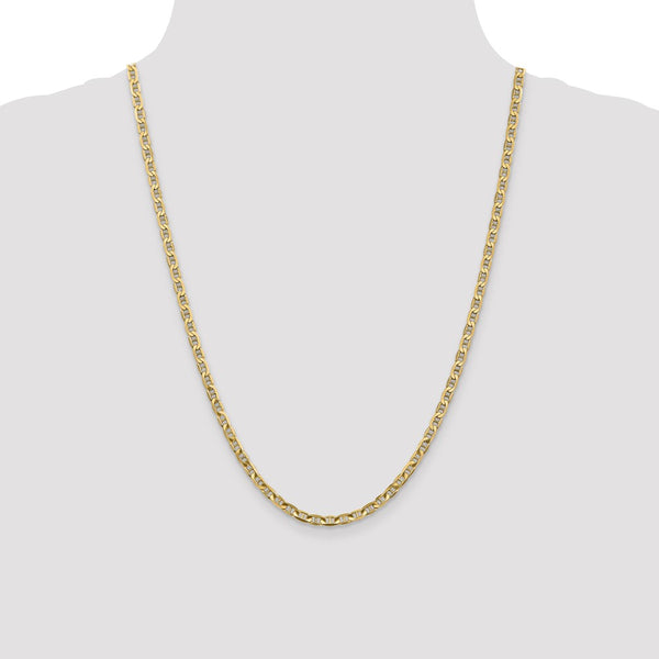 10KT Yellow Gold 24-inch 3.75MM Anchor Link Chain