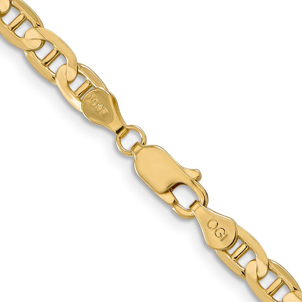 10KT Yellow Gold 24-inch 4.5MM Anchor Link Chain