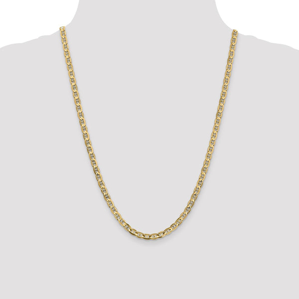 10KT Yellow Gold 24-inch 4.5MM Anchor Link Chain