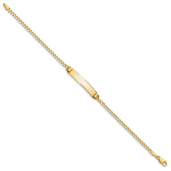 10KT Yellow Gold 7-inch 5.44MM Curb ID Bracelet